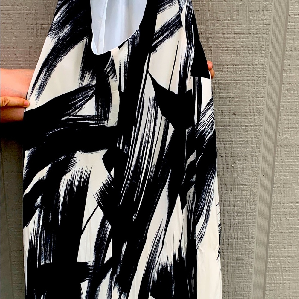 David Meister ankle length halter dress